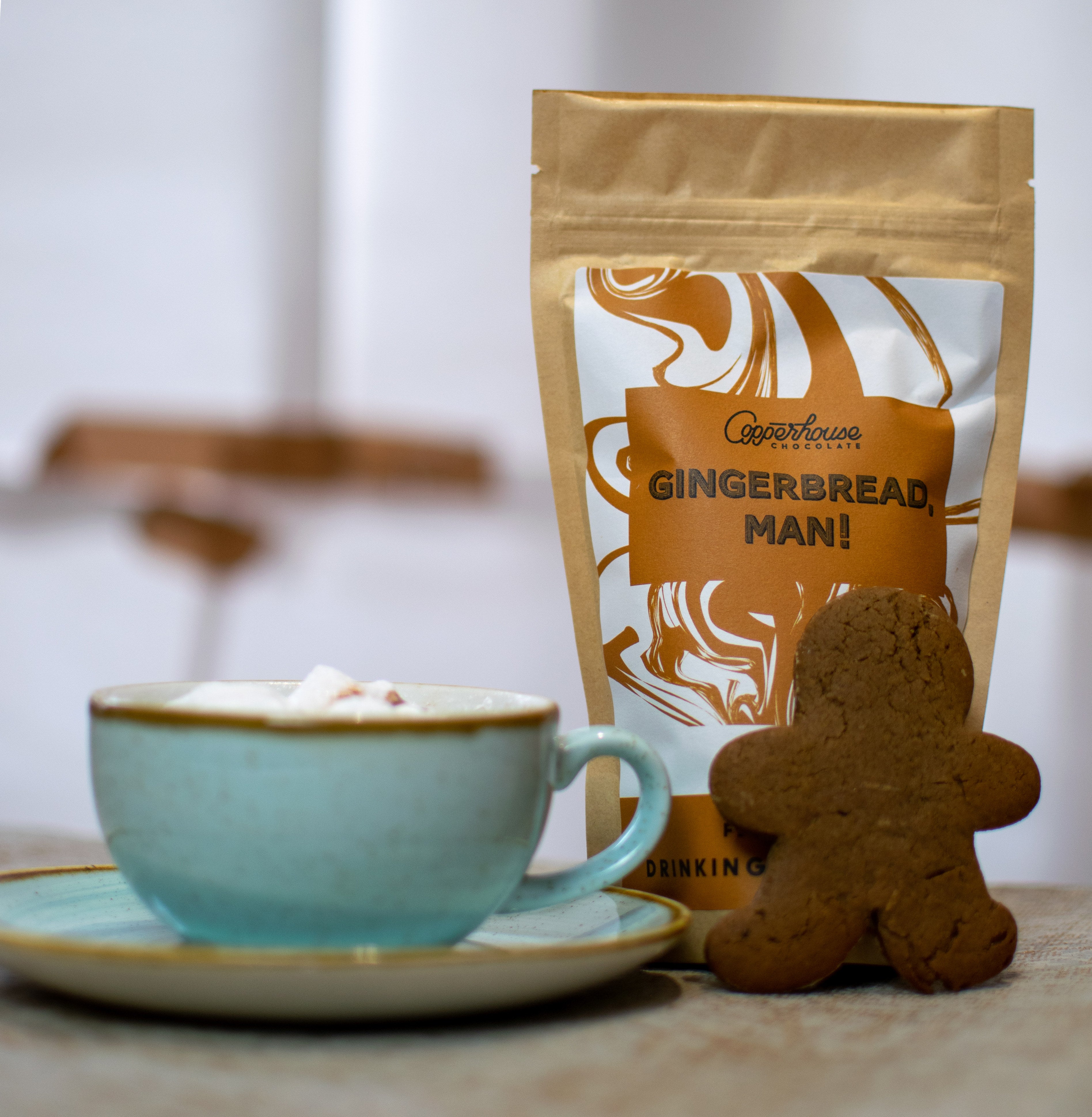 Gingerbread, man! flavoured drinking chocolate